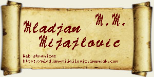 Mlađan Mijajlović vizit kartica